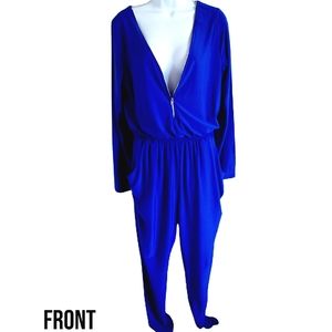 Blue Romper Pants Suit